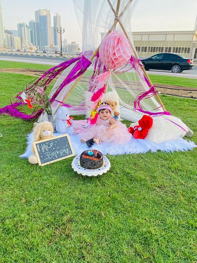 Birthdays — Half-birthday teepee, Sharjah corniche