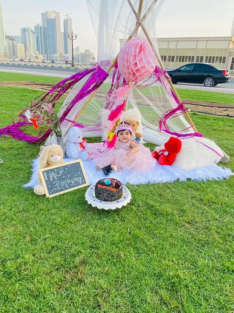 Birthdays — Half-birthday teepee, Sharjah corniche