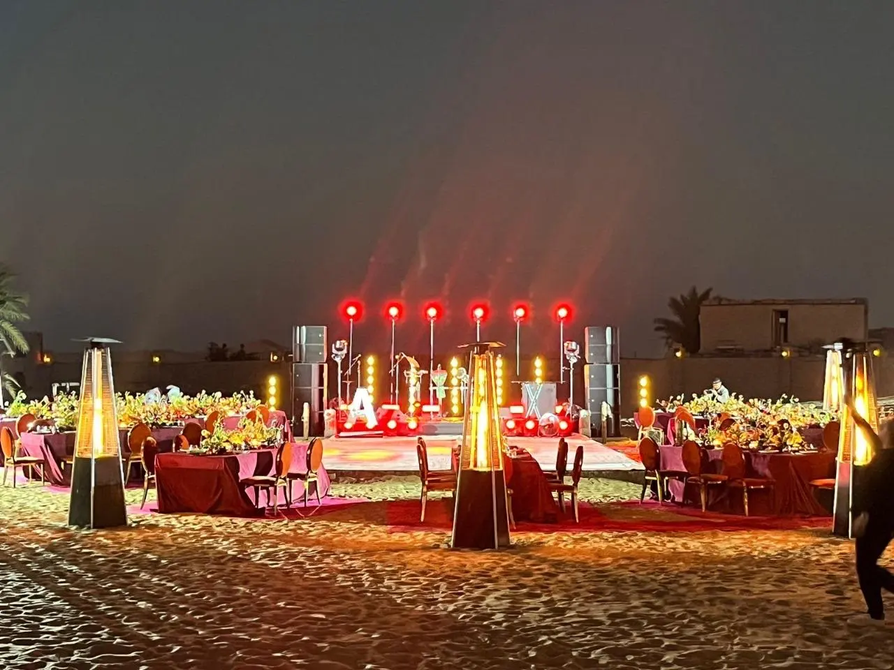 A New Year's Eve Gala in a Ras Al Khaimah Hotel: What to Plan Stage and lighting at a Sparkling Sandset gala evening